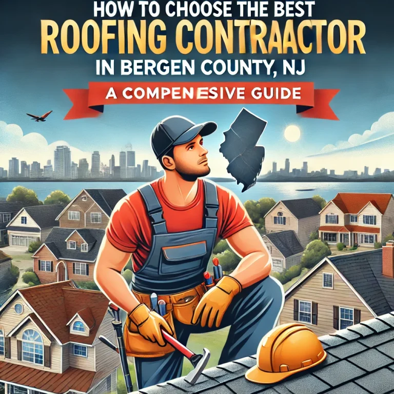 A comprehensive guide cover for choosing the best roofing contractor in Bergen County, NJ